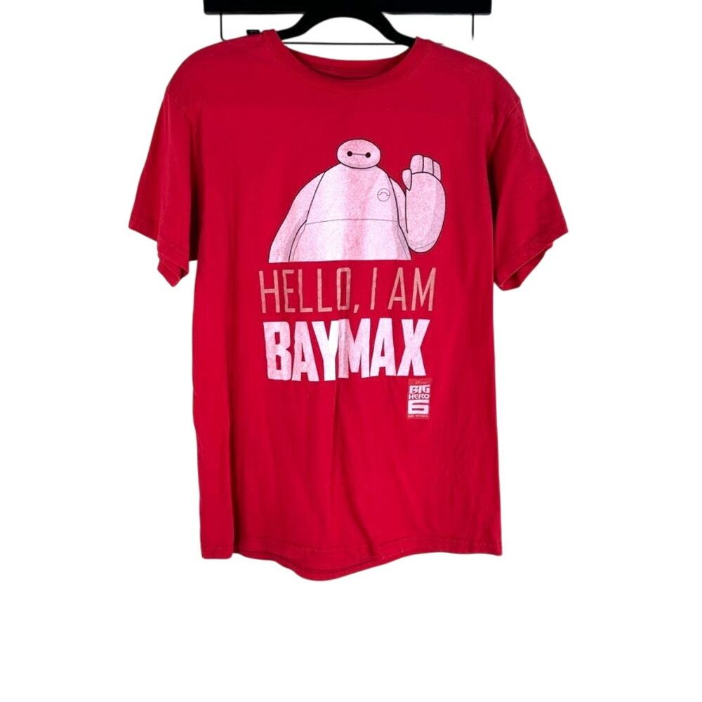 Disney Baymax Big Hero 6 Red Graphic Tee Mens Large Kidcore Cartoon Y2K Anime